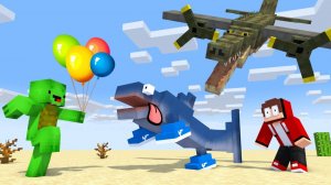 Тралалеро Тралала на воздушном шаре Майнкрафт