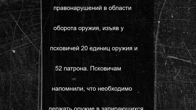 20 единиц оружия изъяли у псковичей за неделю