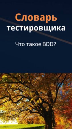 Словарь тестировщика. Что такое BDD?