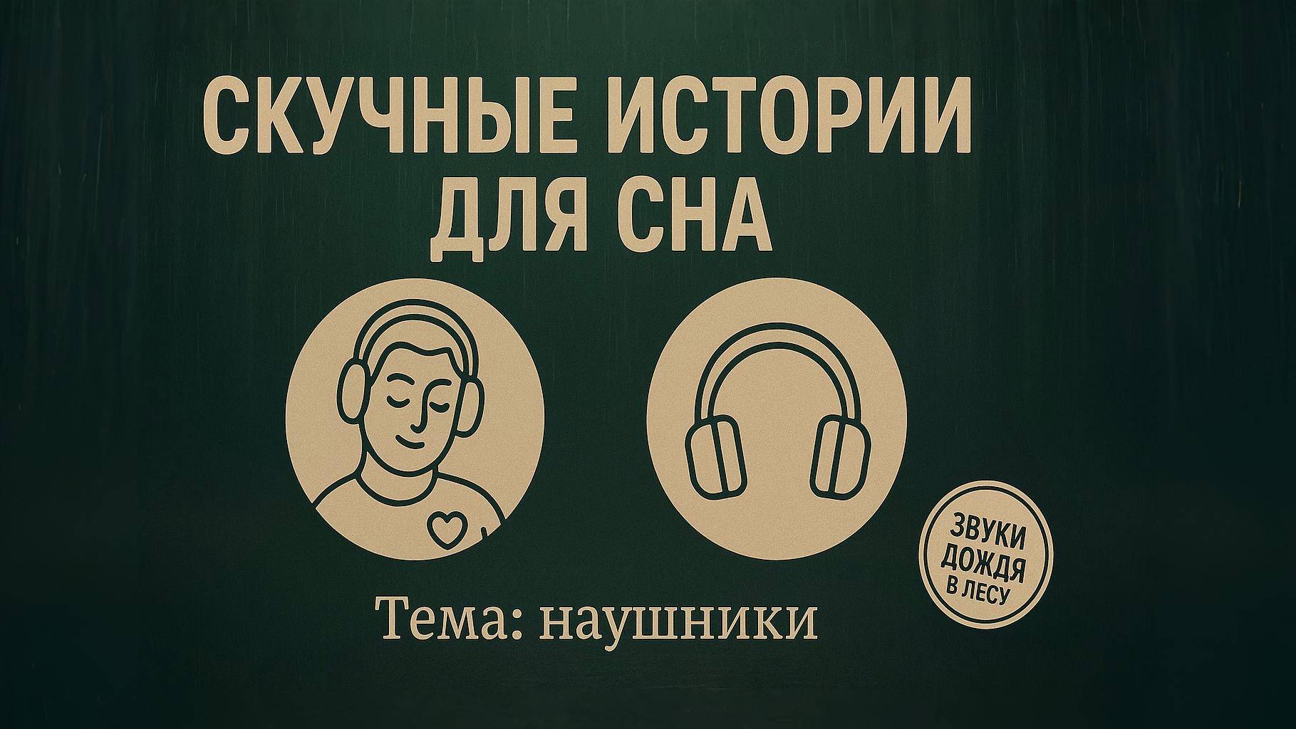 Скучные истории для сна — Наушники: монотонный рассказ под звуки дождя