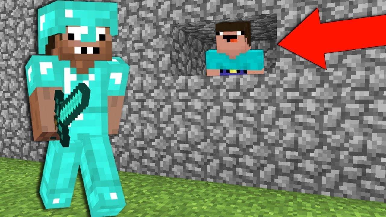 НУБА НАШЛИ НО НЕ СМОГЛИ ПОЙМАТЬ В МАЙНКРАФТ ПРЯТКИ ! НУБ ПРОТИВ ТРОЛЛИНГ MINECRAFT Мультик