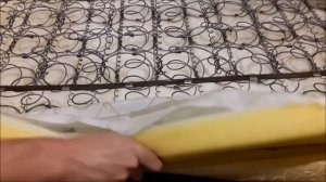 Обзор и вскрытие матраса на зависимом пружинном блоке типа Боннель.