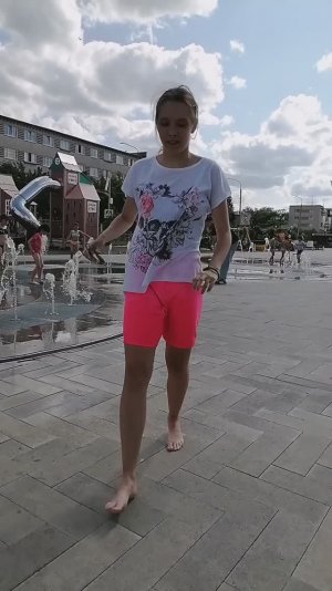 Фонтаны. Прогулка по бульвару Мира, город Невинномысск.