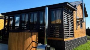 Модульный каркасный дом с террасой. Дом из бытовок за один день.