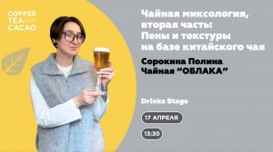 Полина Сорокина. Чайная миксология, вторая часть: пены и текстуры на базе китайского чая