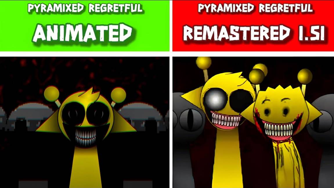 INCREDIBOX SPRUNKI 🌀 | PYRAMIXED: REMASTERED 1.51 vs ANIMATED! 💿🎬 КТО ЖАЛЕЕТ СИЛЬНЕЕ?