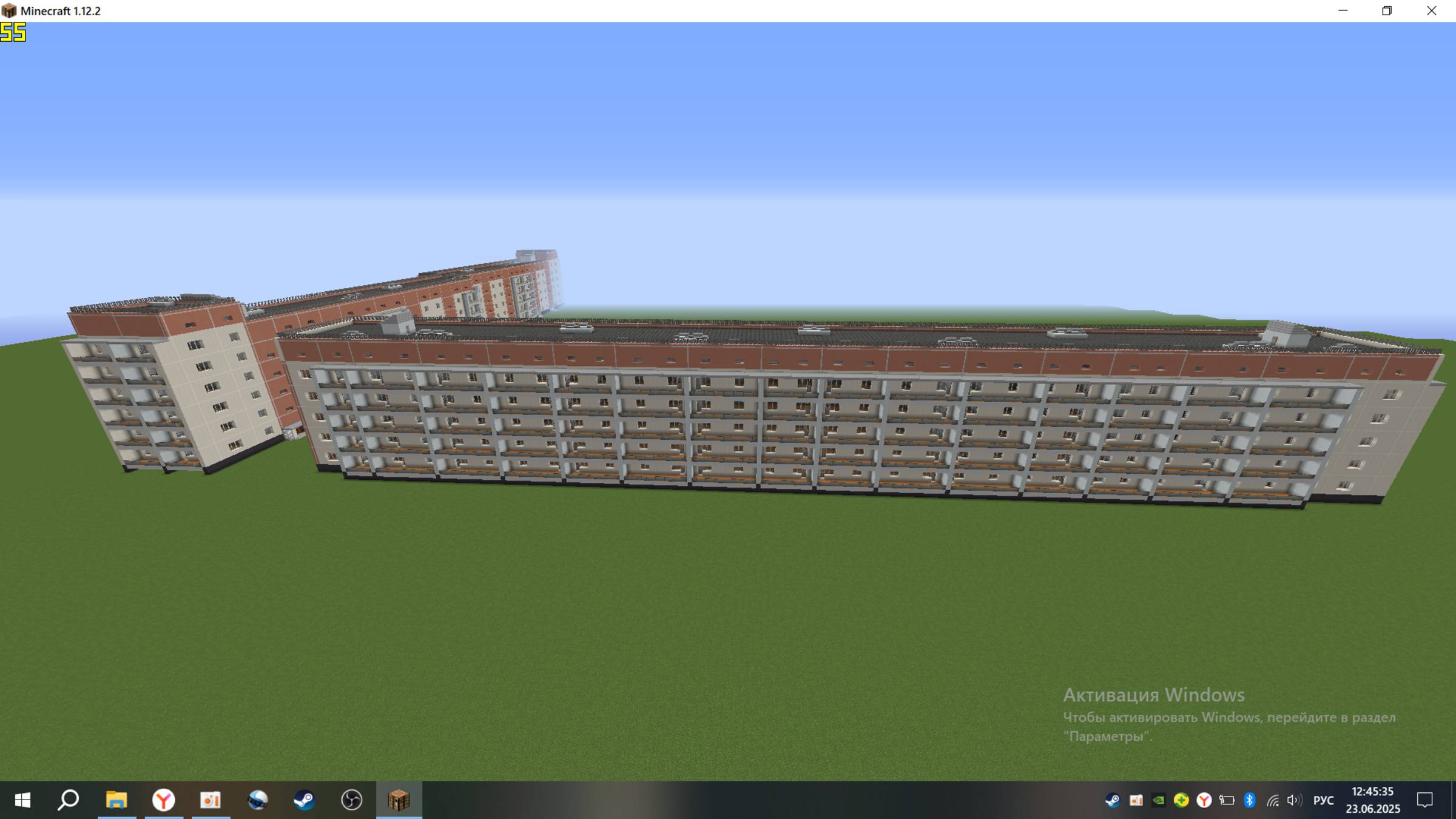 Русский город в Minecraft "Электрозаводск" Пятиэтажки часть 4.