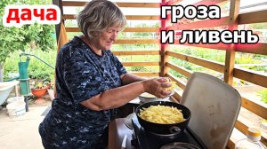 Дача. Сильная гроза.Отключили свет.В городе был град.Сильный ветер.Через все прошли.Июнь 2025