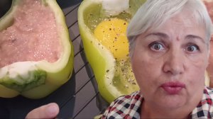 Заменила рис на чечевицу. Перец фаршированный в аэрогриле.