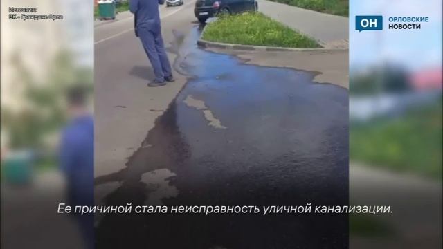 Улицу Орловских партизан омывают «зловонные реки»