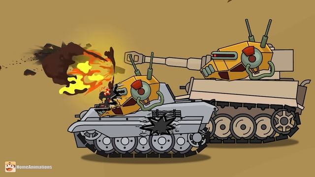 HomeAnimations – Мультики про танки  МОНСТР в пирамиде СЛИШКОМ СИЛЕН !