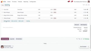 Добавление разделов, примечаний и промежуточных итогов в коммерческое предложение с помощью Odoo 17