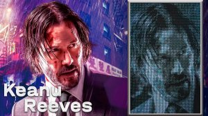 Киану Ривз. Самый детализированный портрет из игральных костей