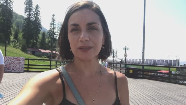 Красная поляна в Сочи/ Качели над пропастью/ Фуникулер/ Цены/ Горы/ Горнолыжный курорт/ Серпантин