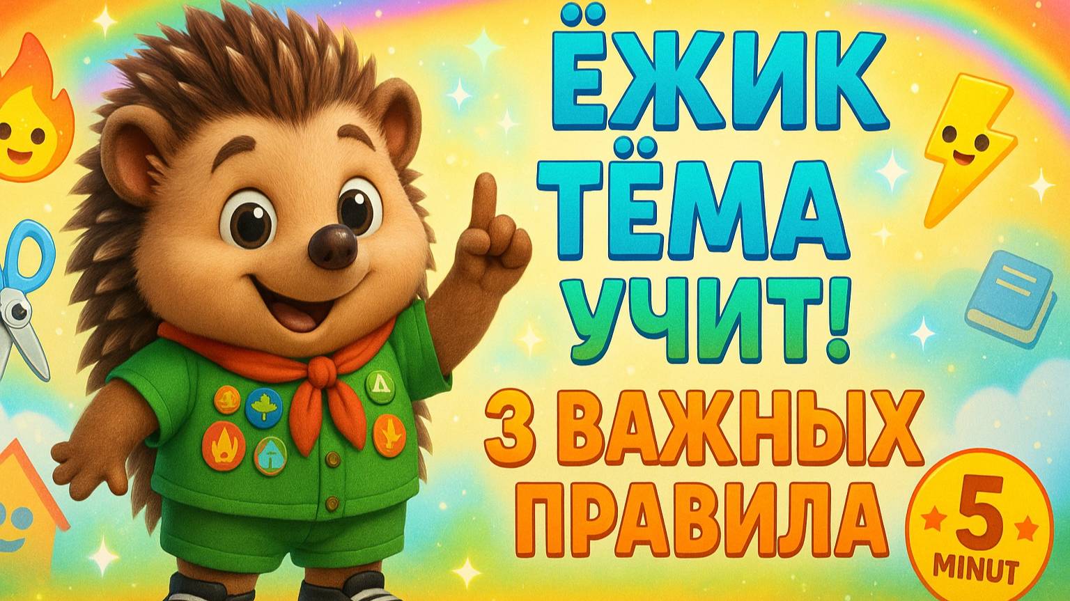 РОДИТЕЛИ В ШОКЕ! Ёжик Тёма за 5 минут научил детей избегать опасностей дома 😱🦔 для детей