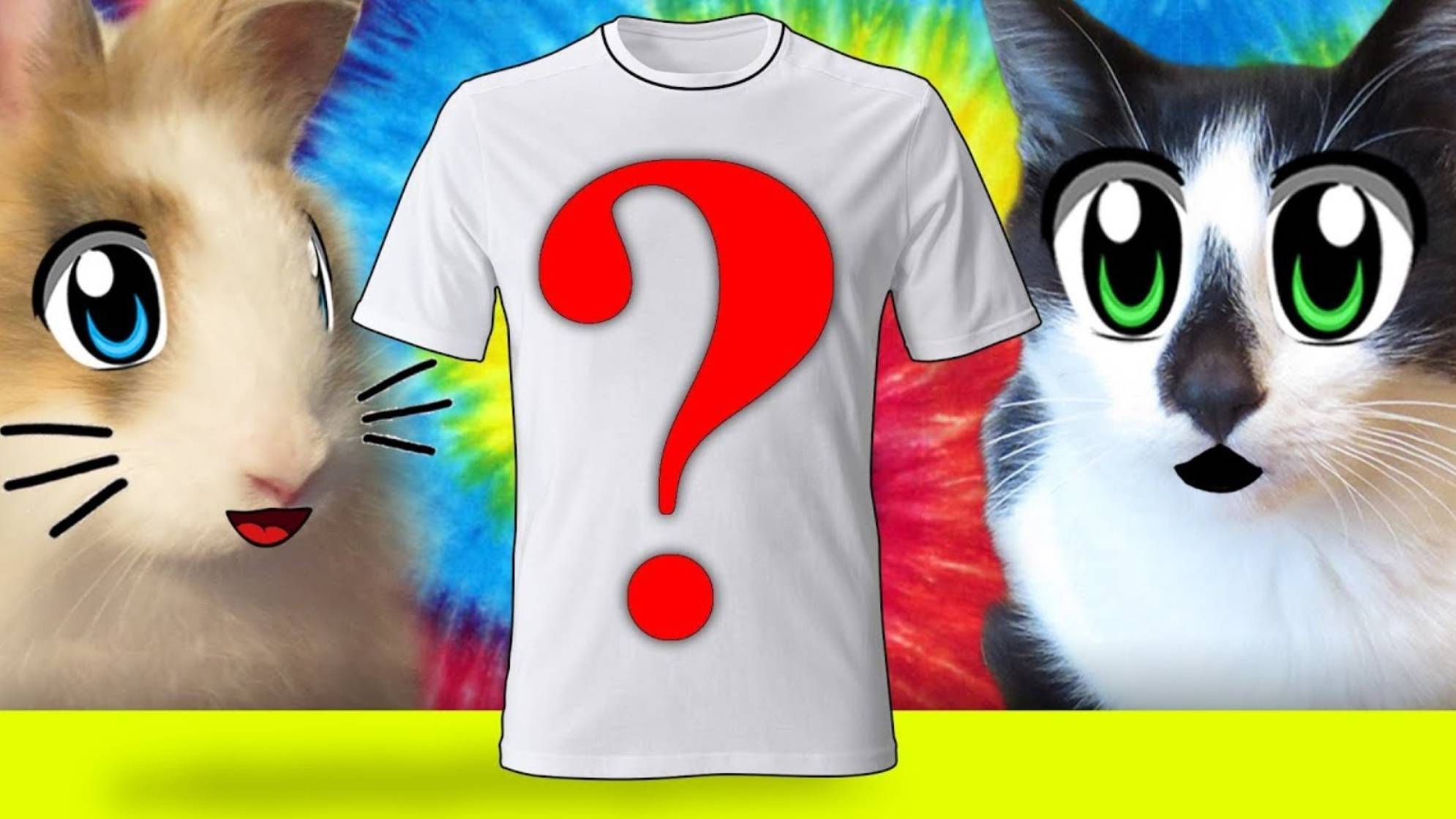 КОТ И КРОЛИК БАФФИ А ну-ка Давай-ка ! ЧЕЛЛЕНДЖ ТАЙ ДАЙ! 3 COLOR TIE DYE Challenge
