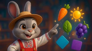 🐰 ЗАЙЧИК УЧИТ ЦВЕТА! Развивающий мультик для детей 1-5 лет | Выучит ВСЕ цвета радуги за 15 минут
