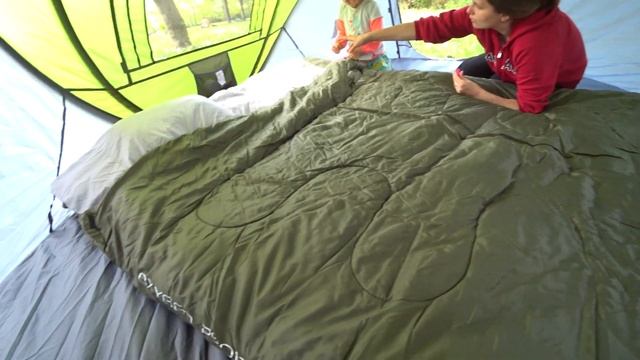 спальный мешок KingCamp, двойной, зимний с подушкой для 2 человек и сумкой для переноски / ОБЗОР