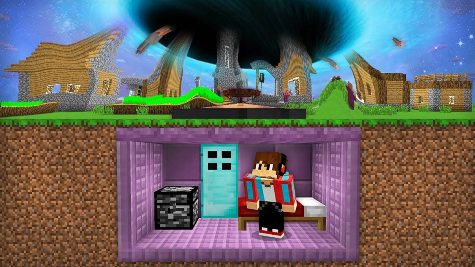 [Компот] КАК МНЕ ПЕРЕЖИТЬ ЧЁРНУЮ ДЫРУ В МАЙНКРАФТ. Minecraft