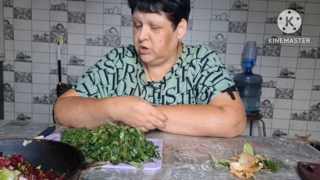 обед из овощей со своего огорода