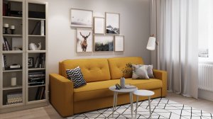 Обзор дизайна MOON FAMILY 122 (прямой диван с механизмом "еврокнижка")