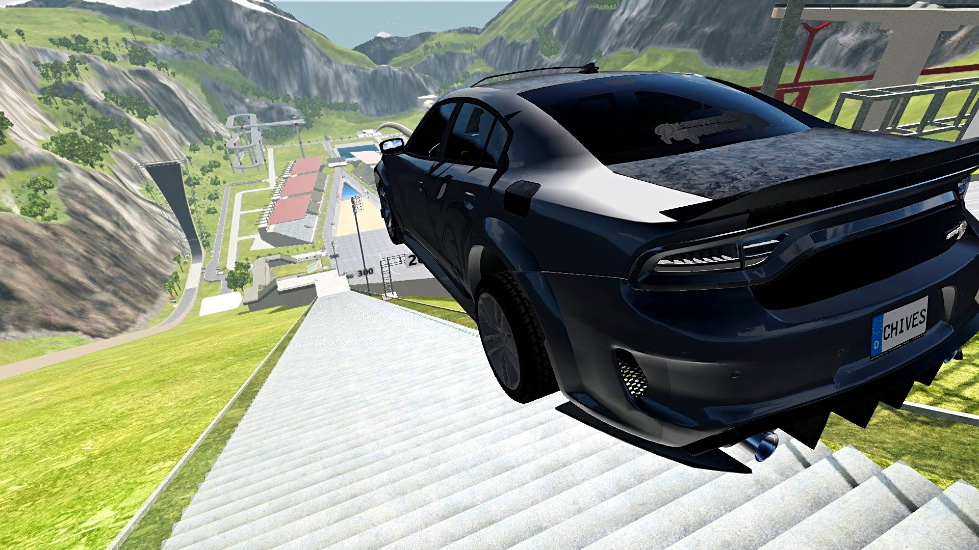 Крутые прыжки машин! Крутые машинки, кувырок с лестницы в BeamNG Drive! Весёлые мультики для детей