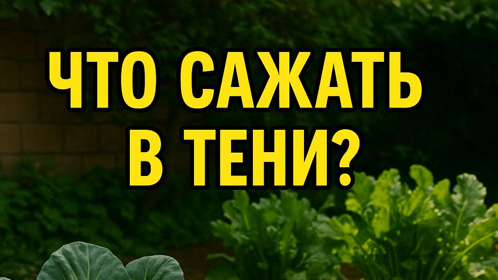 Что посадить в тени? 8 овощей, которые не боятся тени!