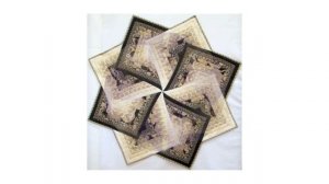 Лоскутный блок 'Карты веером' - магия вращающейся звезды из батика! ✨