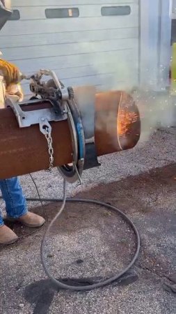 Газорезка трубы Орбиталкой