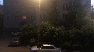 Ночной вид из окна во двор - Timelapse from the window
