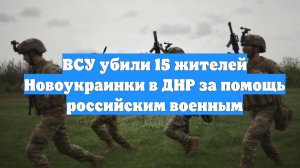 ВСУ убили 15 жителей Новоукраинки в ДНР за помощь российским военным