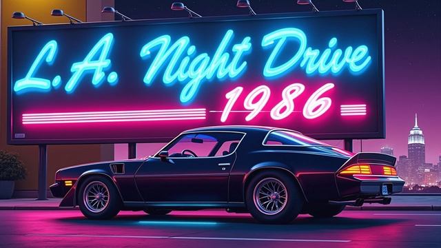L.A. Night Drive 1986 – Synthwave Shadows on Sunset Boulevard