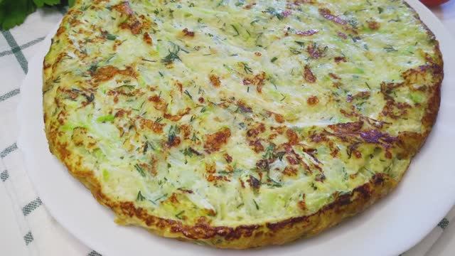 Запеканка из кабачков  без муки на сковороде! Быстрый завтрак готовим просто вкусно с Инной Лайм!
