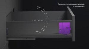 Выдвижной ящик с металлическими боковинами AQ LINEBOX