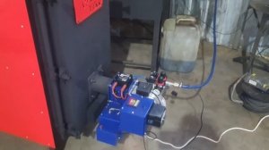 Горелка на отработке двухступенчатая жидко топливная