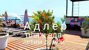 Адлер пляж. Пробую хачапури. Летим Аэрофлотом