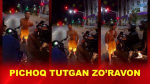 АНДИЖОНДА МОТОЧИЛАРГА ПИЧОҚ БИЛАН ТАХДИД ҚИЛГАН ШАХС ҚАМОҚҚА ОЛИНДИ