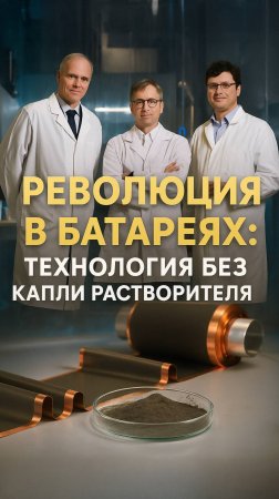 Батареи будущего — сухие, чистые, эффективные