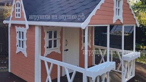 Детский двухэтажный домик уличный