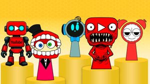 Спрунки Лукас, Тико, Ютуб Робот, Ютуб Монстр, Кейн Монстр все фазы | сборка