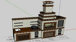 ПРОЕКТ барбекю BIG L 100 NORD STYLE для самостоятельного строительства