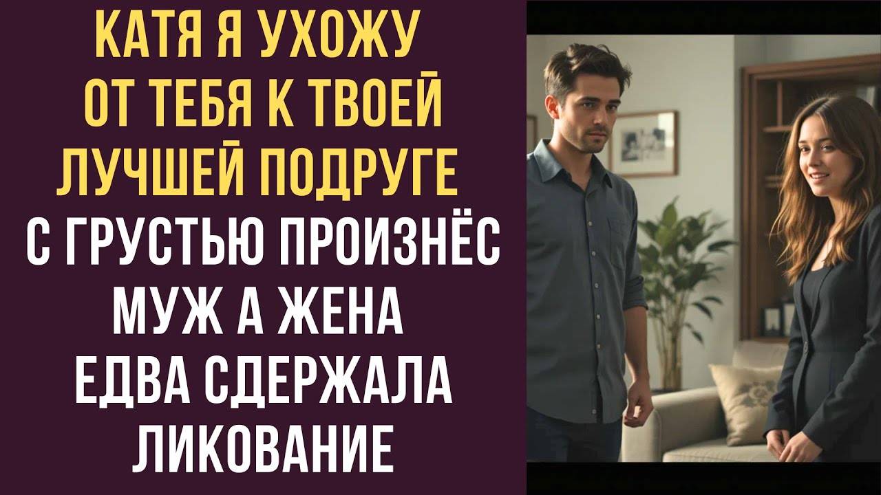 Истории из жизни: 📌Я ухожу от тебя! К твоей подруге произнёс муж, а жена едва сдержала ликование.