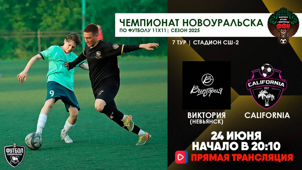 24.06.2025 | ЧГ 7 тур Виктория - California (Прямая трансляция)