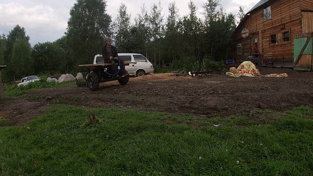 Мотобуксировщик на пульт управлении,проверка ручного дублёра смотреть онлайн