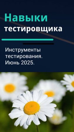 Навыки тестировщика. Инструменты тестирования. Июнь 2025.