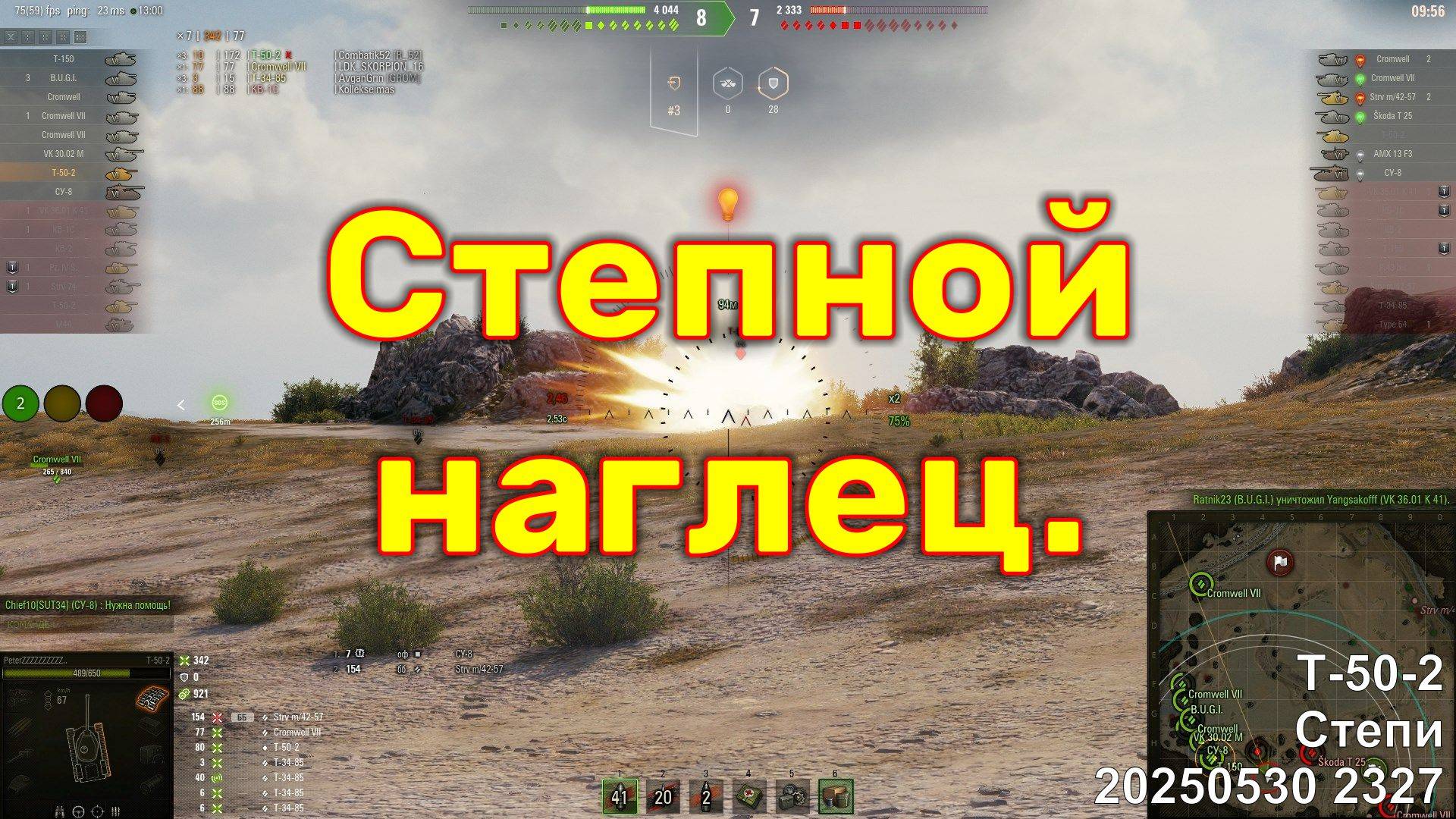 Степной наглец. Т-50-2. Степи. 20250530 2327.