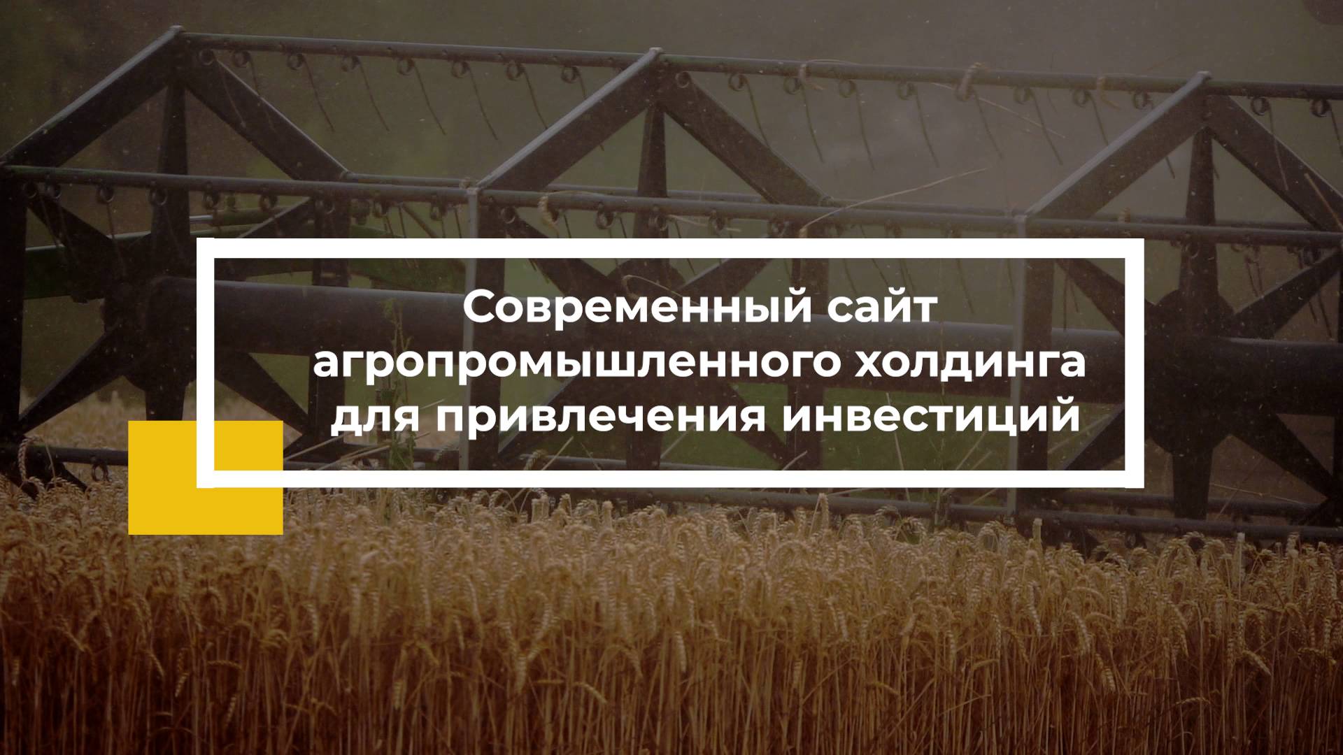 Современный сайт агропромышленного холдинга для привлечения инвестиций
