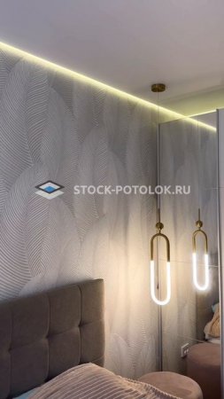 парящий потолок в спальне. СТОК-ПОТОЛОК