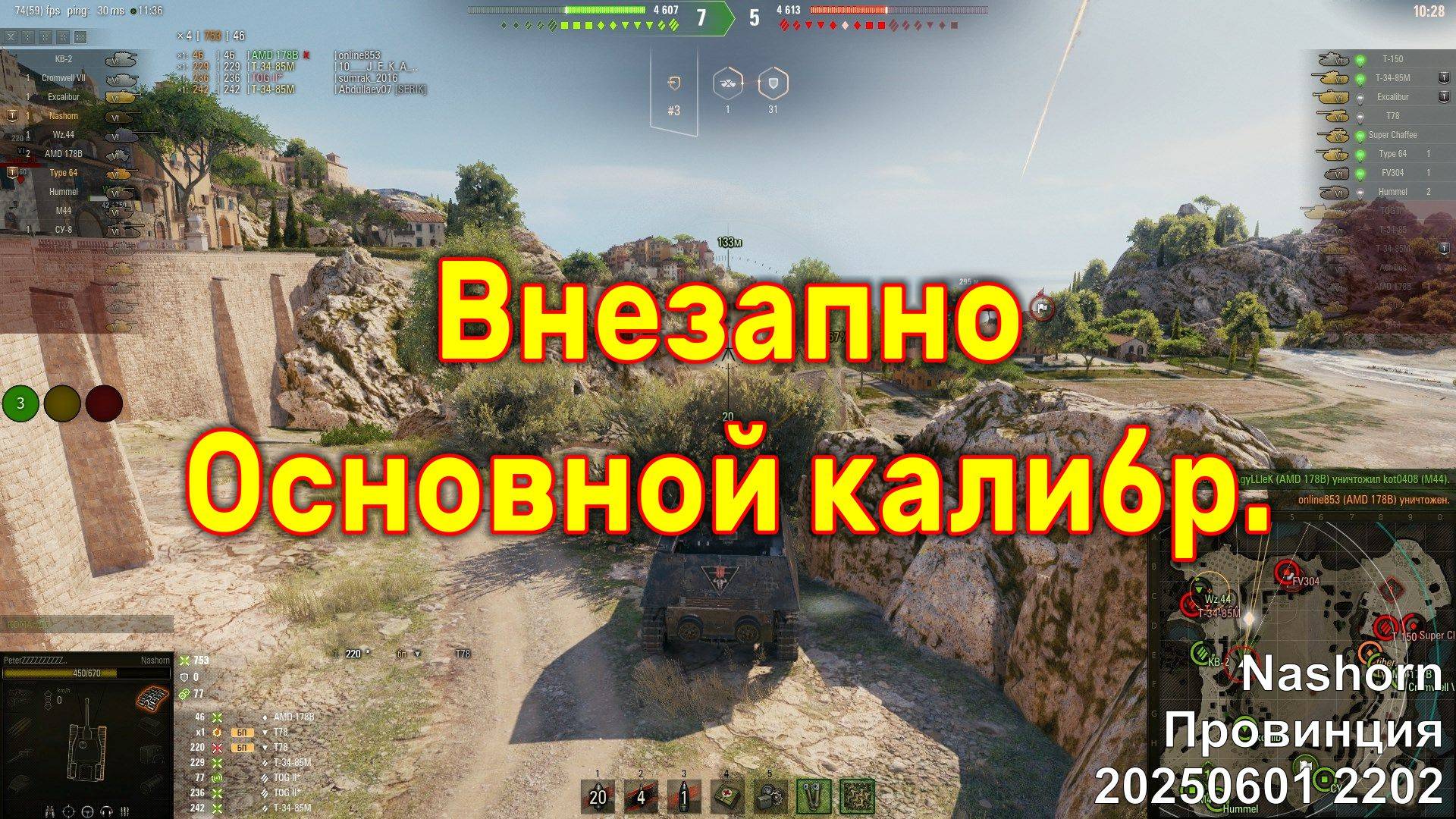 Внезапно Основной калибр. Nashorn. Провинция. 20250601 2202.