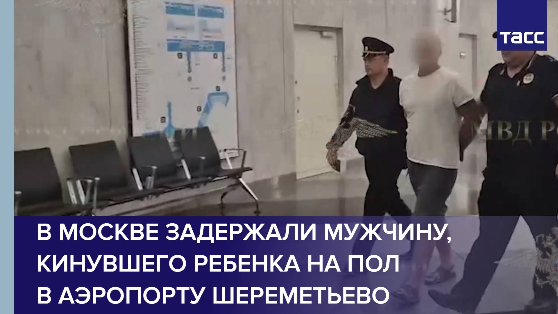 В Москве задержали мужчину, кинувшего ребенка на пол в аэропорту Шереметьево